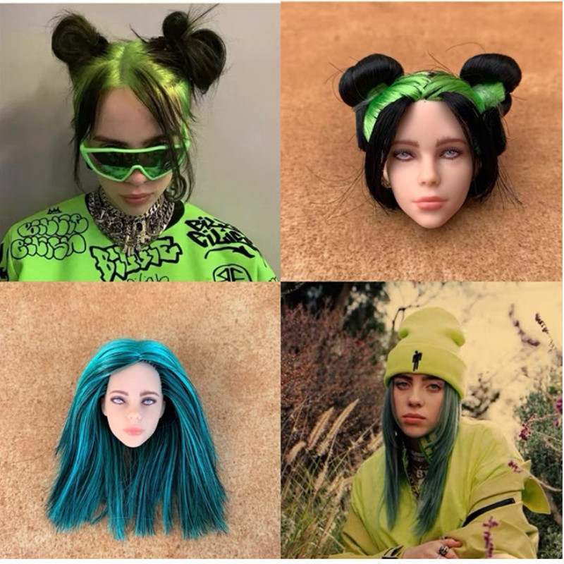 1 Đầu Búp Bê Hóa Trang 90% Tóc Xanh Mới, Tỉ Lệ 1: 6