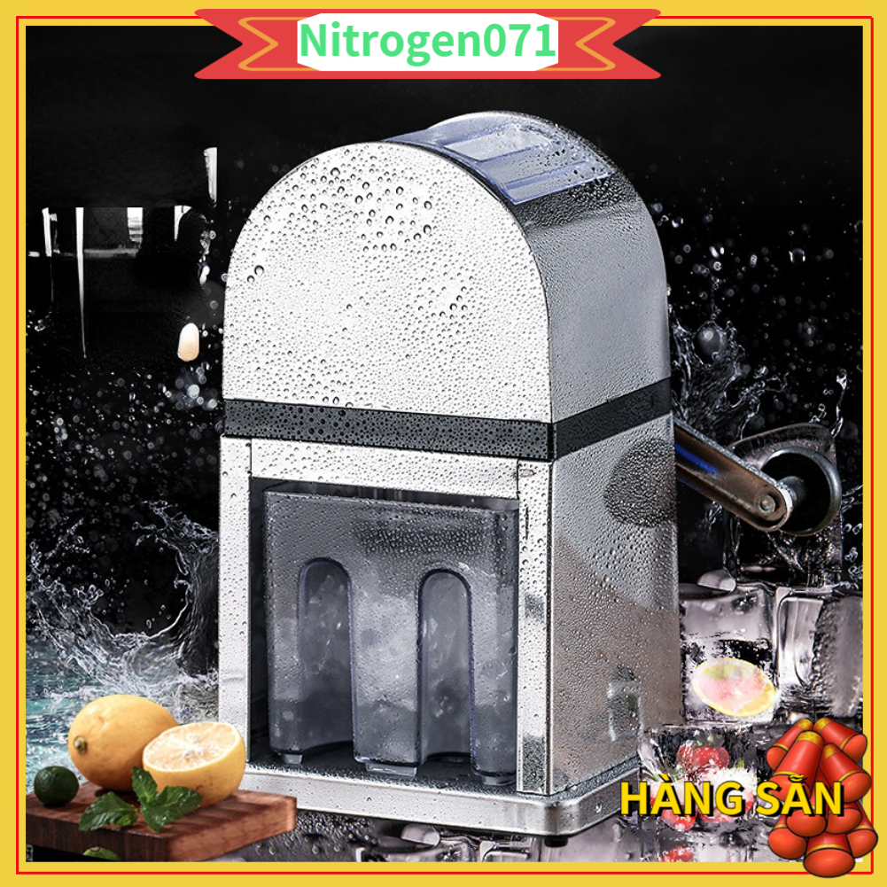 máy bào đá - Máy nghiền đá bằng tay Tiết kiệm sức lao động có nắp trong suốt cho nhà hàng quán bar - Nitrogen071