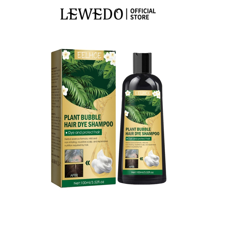 Dầu Gội Nhuộm Tóc Màu Đen Tự Nhiên Lâu Trôi Và Không Gây Kích Ứng 100ml