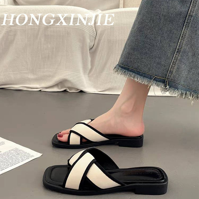 HONGXINJIE dép nữ dép sandal nữ mules 2023 HOTSALE Sản phẩm mới vào mùa hè thời trang 062732