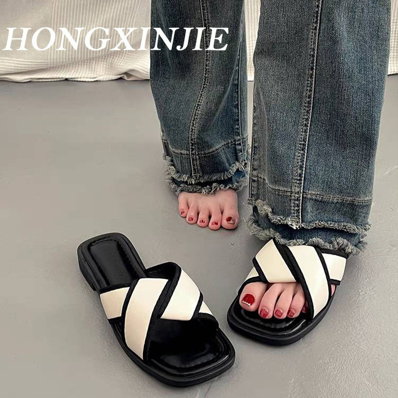 HONGXINJIE dép nữ dép sandal nữ mules 2023 HOTSALE Sản phẩm mới vào mùa hè thời trang 062732