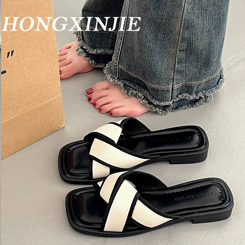 HONGXINJIE dép nữ dép sandal nữ mules 2023 HOTSALE Sản phẩm mới vào mùa hè thời trang 062732