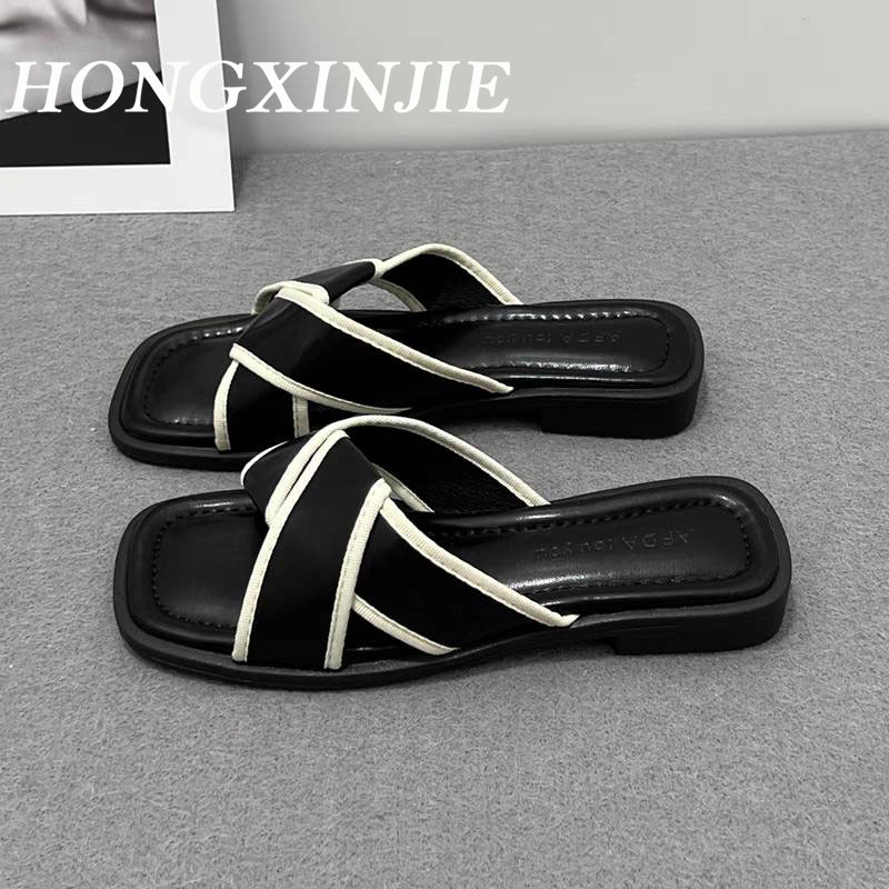 HONGXINJIE dép nữ dép sandal nữ mules 2023 HOTSALE Sản phẩm mới vào mùa hè thời trang 062732