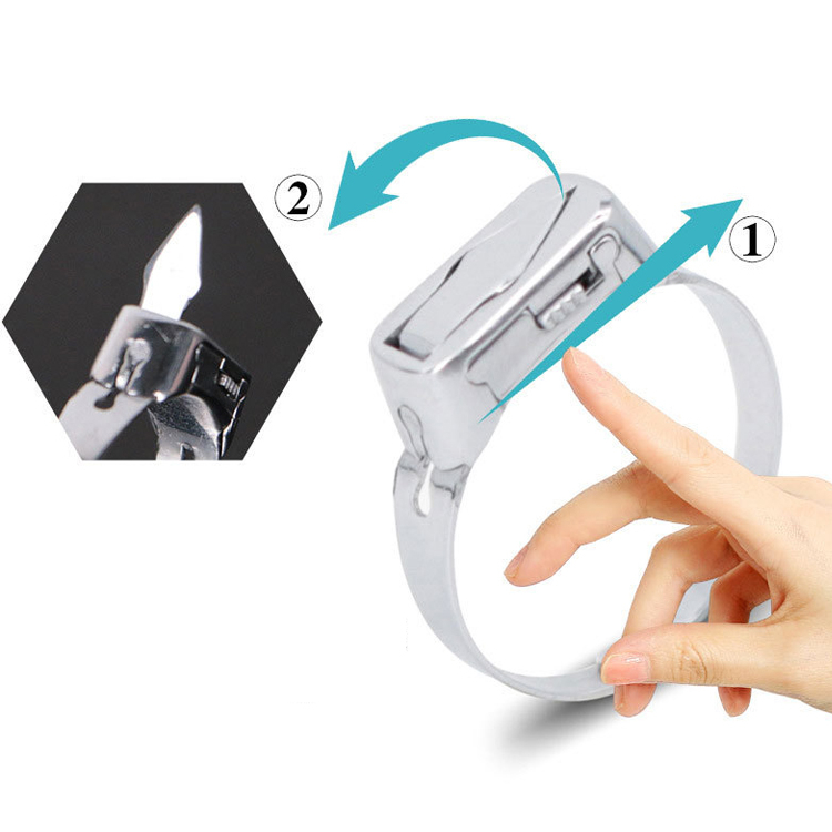 Nhẫn Lưỡi Dao Bằng Thép Không Gỉ Cá Nhân Chống Rơi Vỡ Dành Cho Nữ