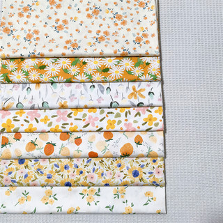 (Hàng mới về) Vải Cotton Chiều rộng 160cm / 60 '', Quần áo thiết kế hoa cam Vải, Kain Cotton Bidang 60 ''
