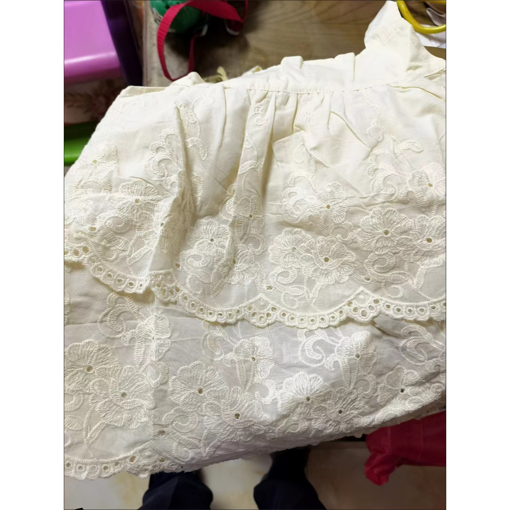 Bộ Áo Ren Thêu Họa Tiết + Quần Sooc Thời Trang Mùa Hè Hàn Quốc 2023 Cho Bé Gái