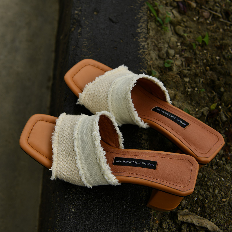 Hong Kong Premium shoes❥Dép Sandal Cao Gót Hở Ngón Thời Trang Mùa Hè Dành Cho Nữ