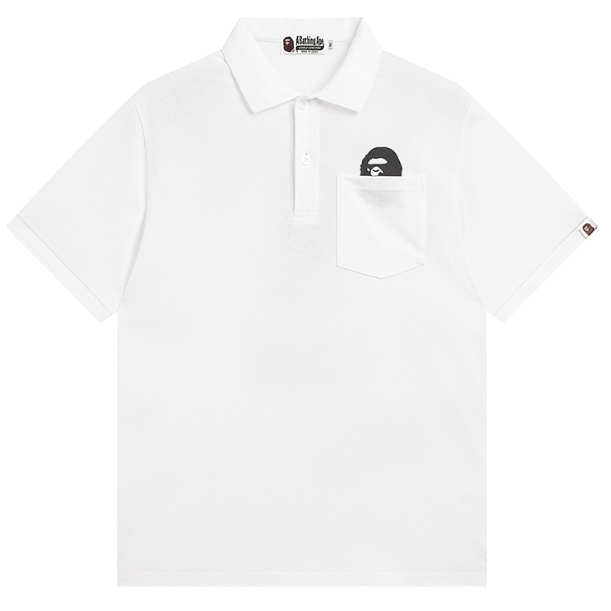 BAPE POLO Áo thun nam nữ ngắn tay ngắn tay ngụy trang cổ tròn mới0625
