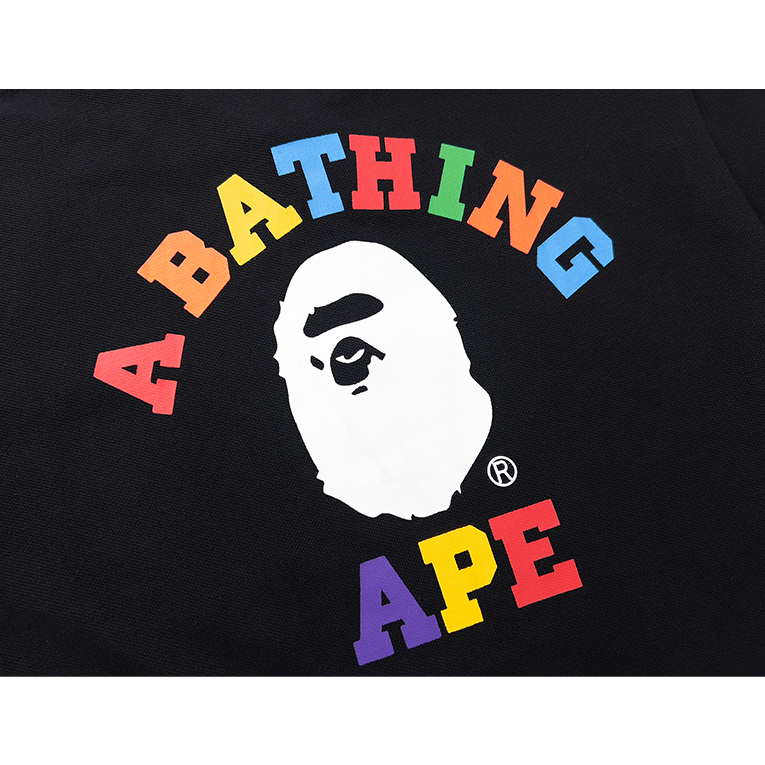 BAPE POLO Áo thun nam nữ ngắn tay ngắn tay ngụy trang cổ tròn mới0625
