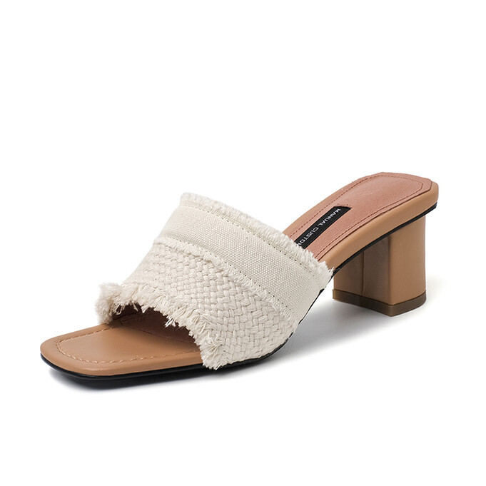 Hong Kong Premium shoes❥Dép Sandal Cao Gót Hở Ngón Thời Trang Mùa Hè Dành Cho Nữ