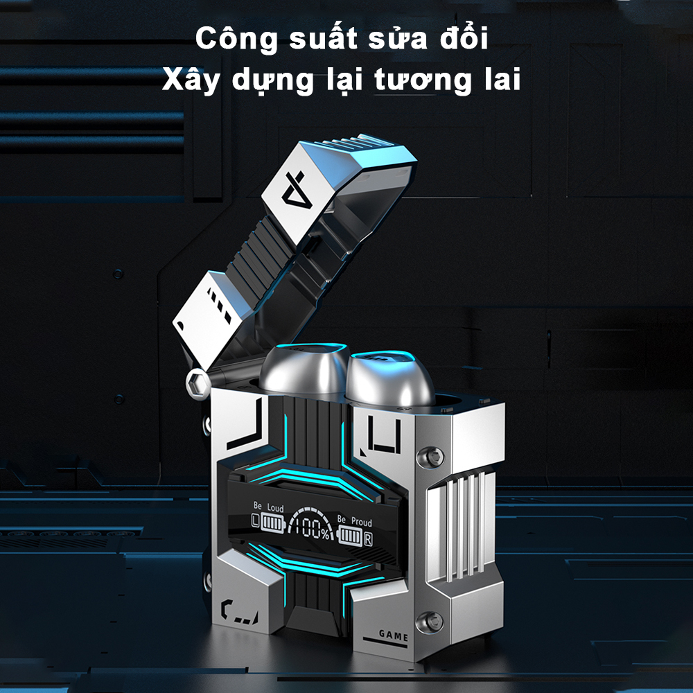 GOOJODOQ Tai nghe không dây Tws Thiết Kế Thể Thao Kèm Hộp Sạc