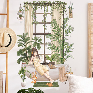 Giấy dán tường họa tiết lá cây đẹp mắt trang trí nội thất
