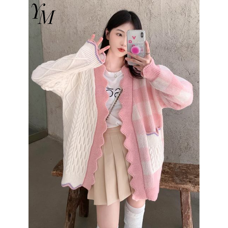 Áo Khoác Cardigan Dệt Kim Dáng Rộng Thời Trang Cho Nữ