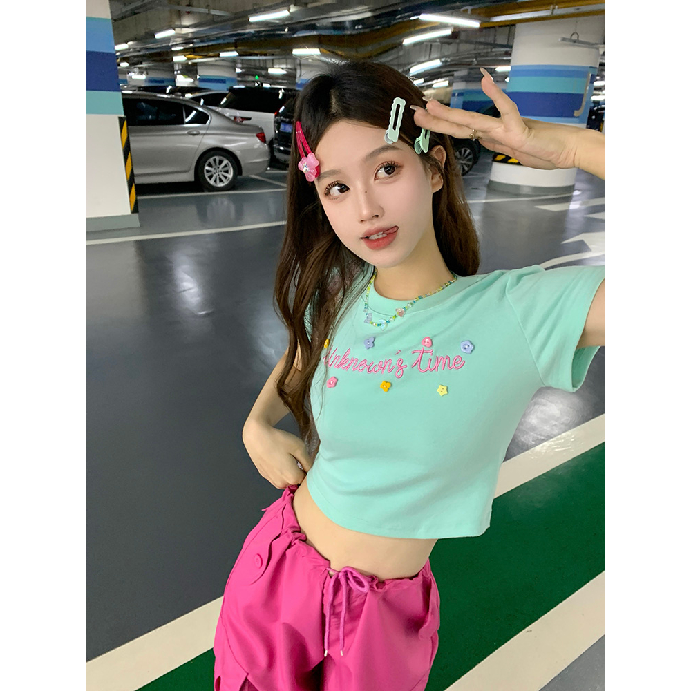 QADCOL Áo Thun Ngắn Tay Trễ Vai Thời Trang Mùa Hè Dành Cho Nữ