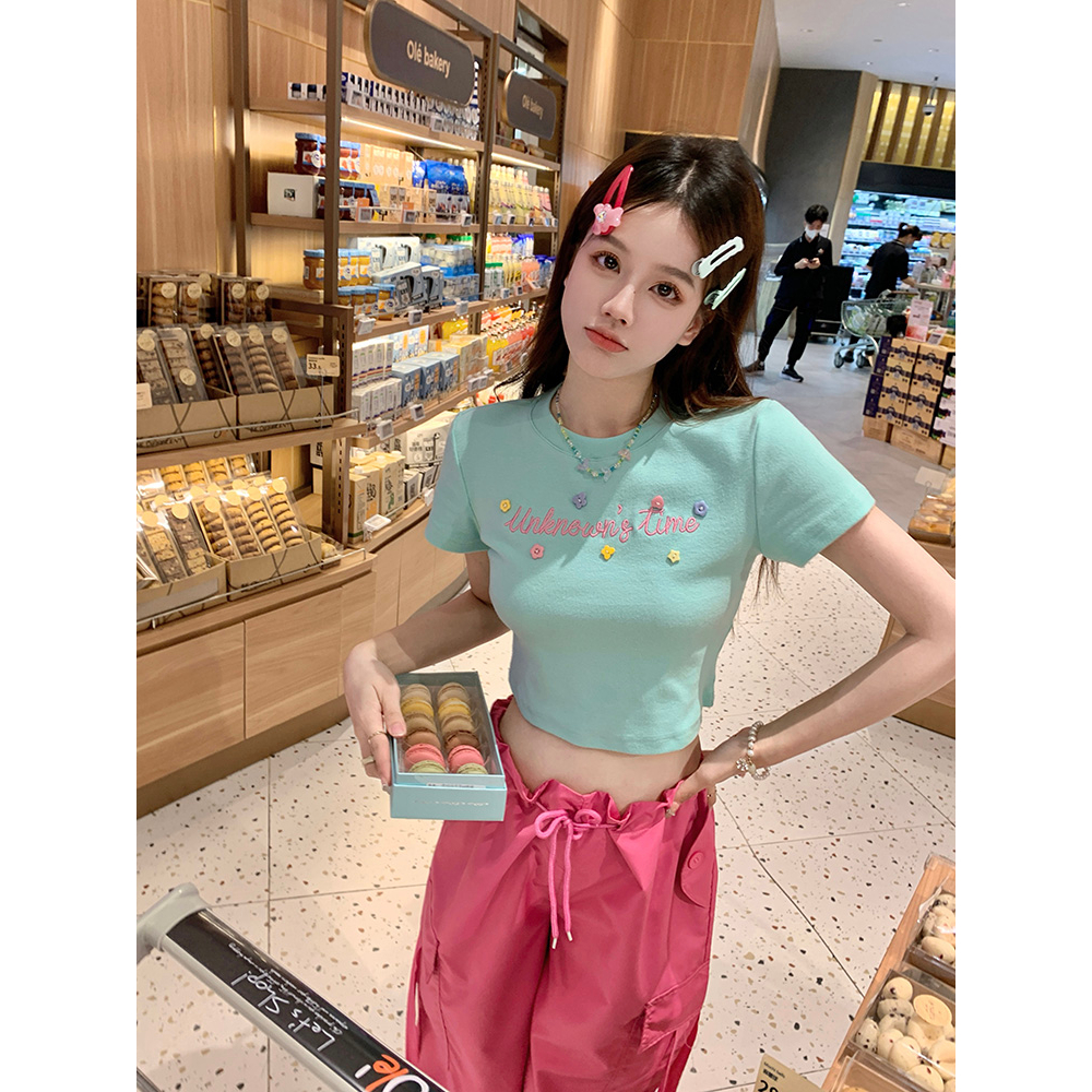 QADCOL Áo Thun Ngắn Tay Trễ Vai Thời Trang Mùa Hè Dành Cho Nữ