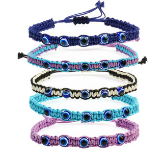 Gmai Phước Lành Ác Mắt Vòng Tay Nữ May Mắn Handmade Có Thể Điều Chỉnh Dây Đeo Tay Quà Tặng Trang Sức
