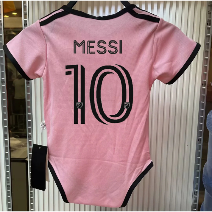 Áo Liền Quần Bóng Đá Trẻ Em Màu Hồng Inter Miami 2023