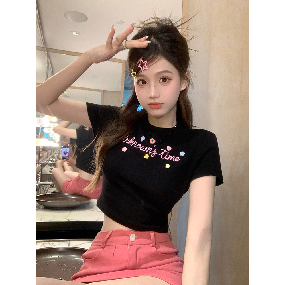 QADCOL Áo Thun Ngắn Tay Trễ Vai Thời Trang Mùa Hè Dành Cho Nữ