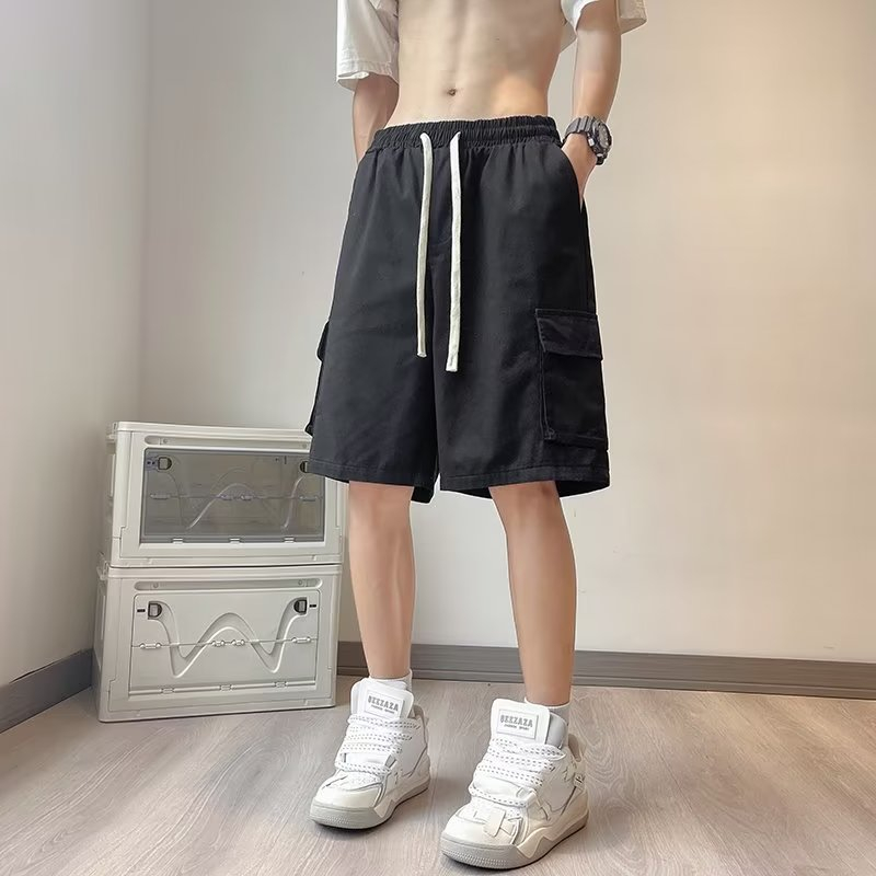 Quần short Phối Nhiều Túi Phong Cách retro Thời Trang Mùa Hè Dành Cho