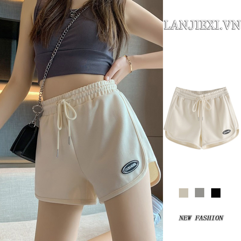 LANJIEXI Quần Short Ống Rộng Phong Cách Hàn Quốc