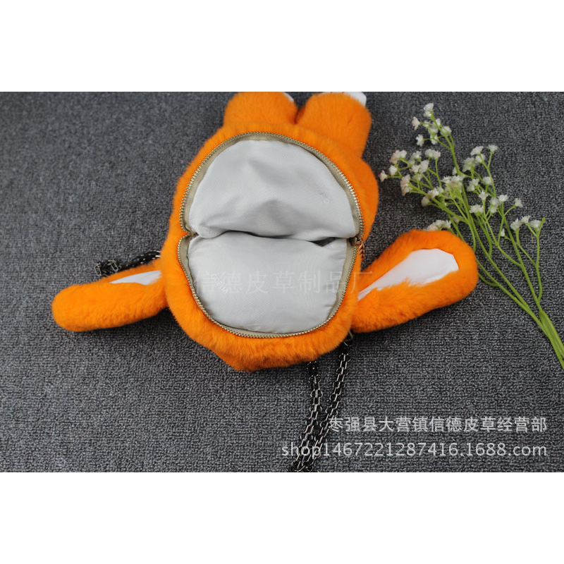 BEIBAOBAO Túi đeo vai một bên hình thỏ bông dễ thương phong cách Hàn Quốc cho nữ