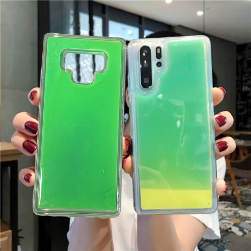 Ốp Điện Thoại TPU Dẻo Dạ Quang Trong Suốt Lấp Lánh Cho Samsung Galaxy Note 10 9 8 S9 Plus S10 S8