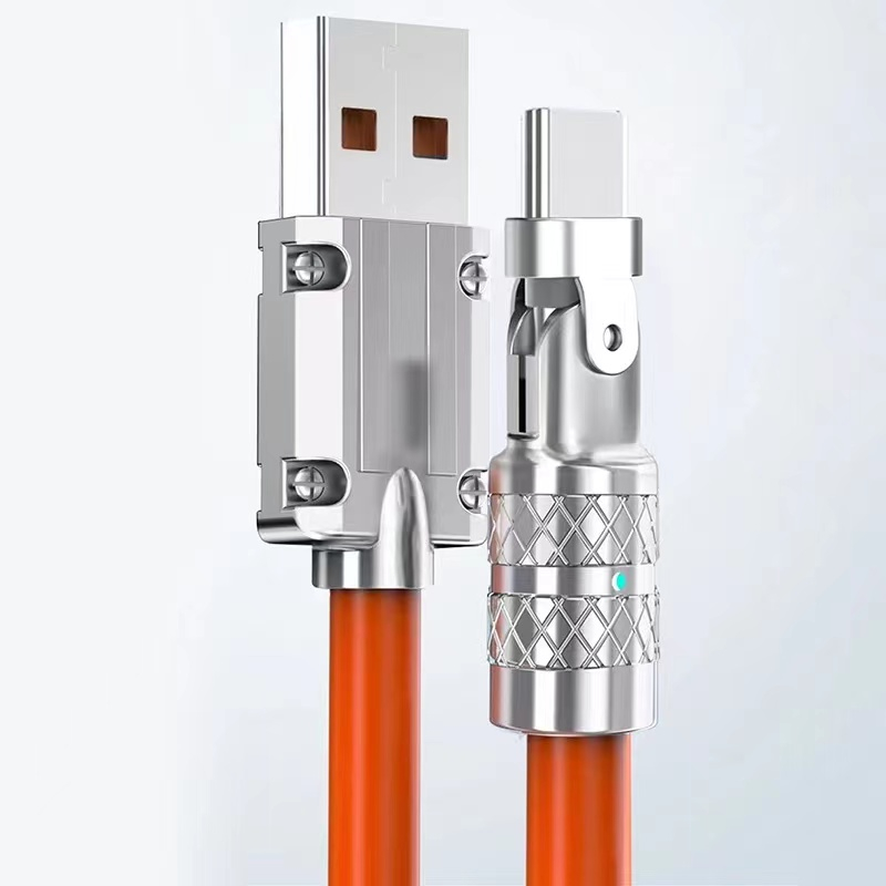 180°Dây Cáp Sạc Nhanh 120W 6A micro usb Type C Cho OPPO VIVO