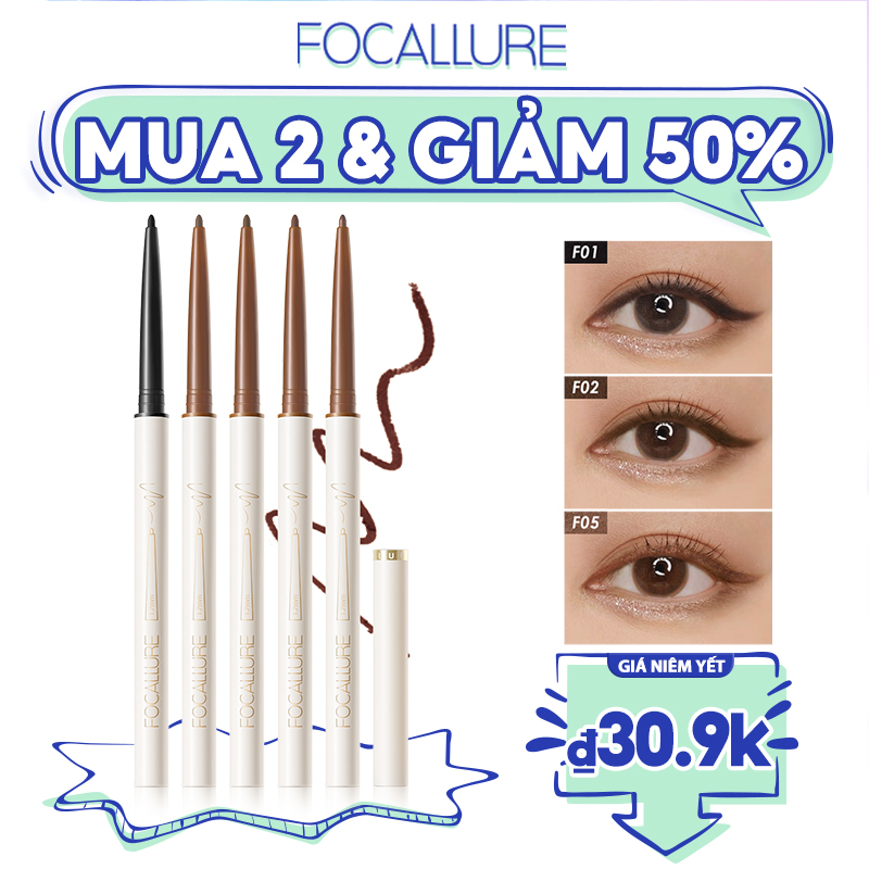 [Hàng mới về] Bút chì kẻ mắt Focallure dạng gel siêu mảnh 1.7mm