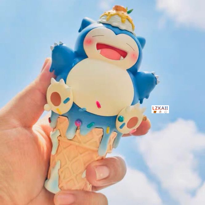 Mô Hình Nhân Vật Hoạt Hình Pokemon X Kem - Gengar Bulbasaur Snorlax Eevee Pikachu Cao 14Cm