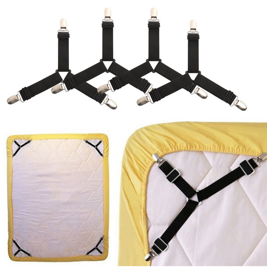 Bộ 4 Kẹp Cố Định Ga Trải Giường Chống Trượt Tiện Lợi