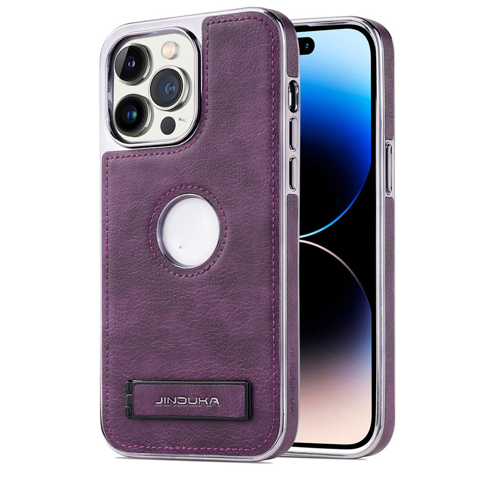 Ốp Điện Thoại Boucho Bằng Da Bò Có Giá Đỡ Sang Trọng Cho iphone 14 pro max 14Pro 12 13 pro max