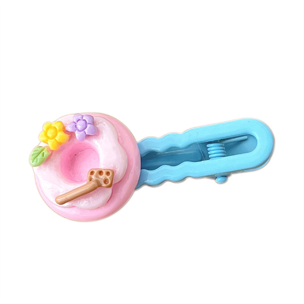 Kẹp Tóc Hình Trái Cherry / Bánh Kem Màu Kẹo Ngọt Dễ Thương Cho Nữ
