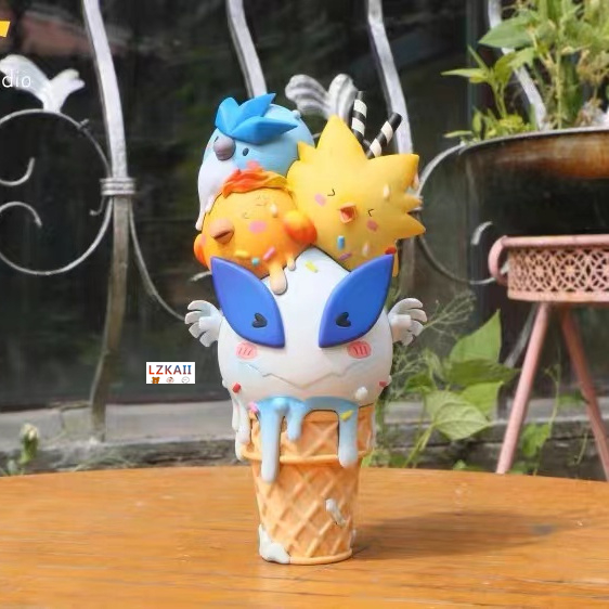 Mô Hình Nhân Vật Hoạt Hình Pokemon X Kem - Gengar Bulbasaur Snorlax Eevee Pikachu Cao 14Cm