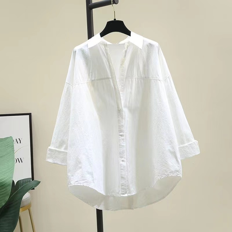 Áo Sơ Mi Nữ Dài Tay Dáng Rộng Phong Cách Hàn Quốc Baju Baju Wanita Lengan Panjang Hàng Mới Có Sẵn