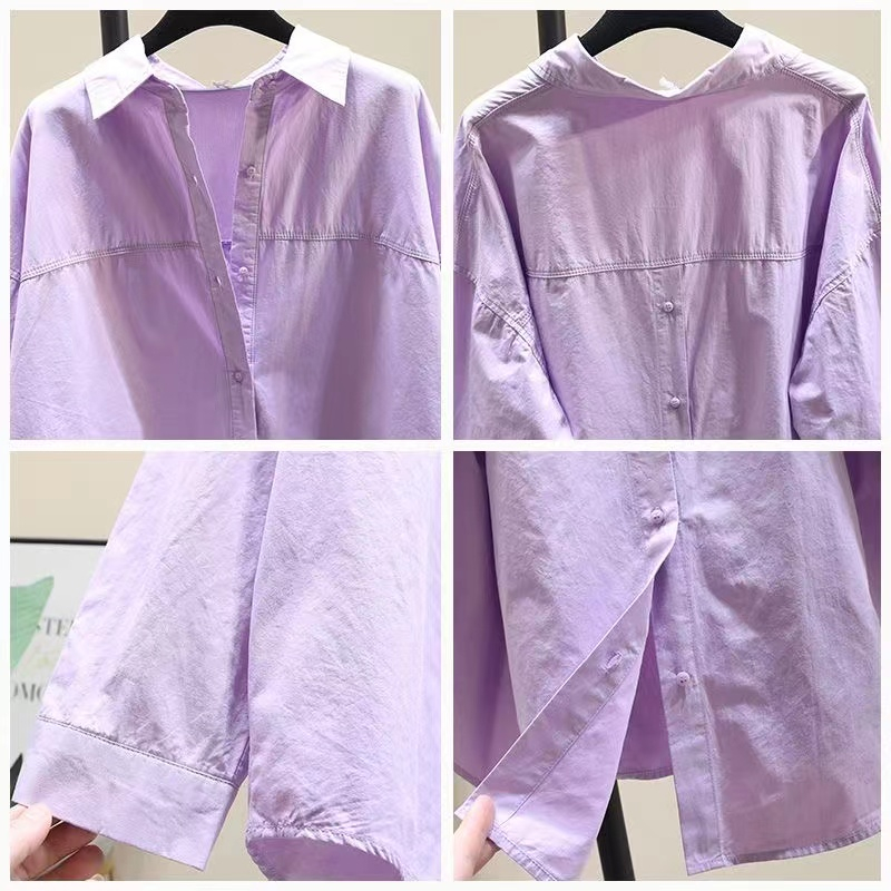 Áo Sơ Mi Nữ Dài Tay Dáng Rộng Phong Cách Hàn Quốc Baju Baju Wanita Lengan Panjang Hàng Mới Có Sẵn