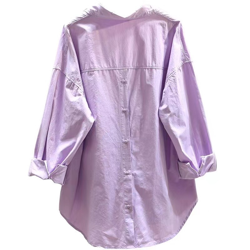 Áo Sơ Mi Nữ Dài Tay Dáng Rộng Phong Cách Hàn Quốc Baju Baju Wanita Lengan Panjang Hàng Mới Có Sẵn