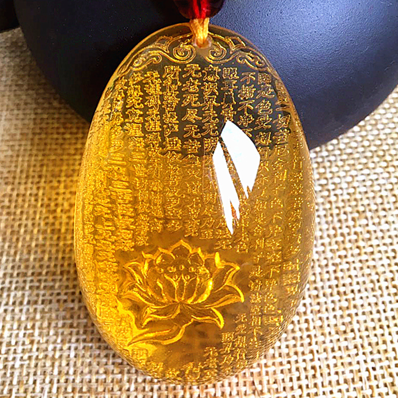 Mặt Dây Chuyền Bằng Sáp Ong Chạm Khắc Hình Trái Tim Màu Hổ Phách Vàng Hổ Phách Guanyin Hình Giọt Nước Đá Hổ Phách Xanh Dương Wuwu Thẻ