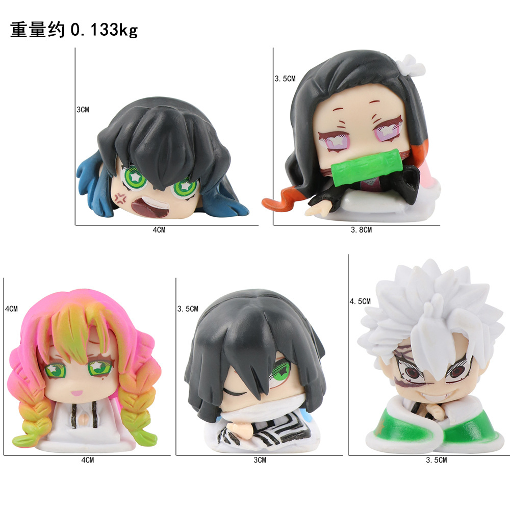 Set 4 / 5 / 6 Mô Hình Nhân Vật Phim Hoạt Hình Demon Slayer / Kamado Tanjirou Nezuko Zenitsu Tomioka Giyuu Kanroji Mitsu Bằng PVC