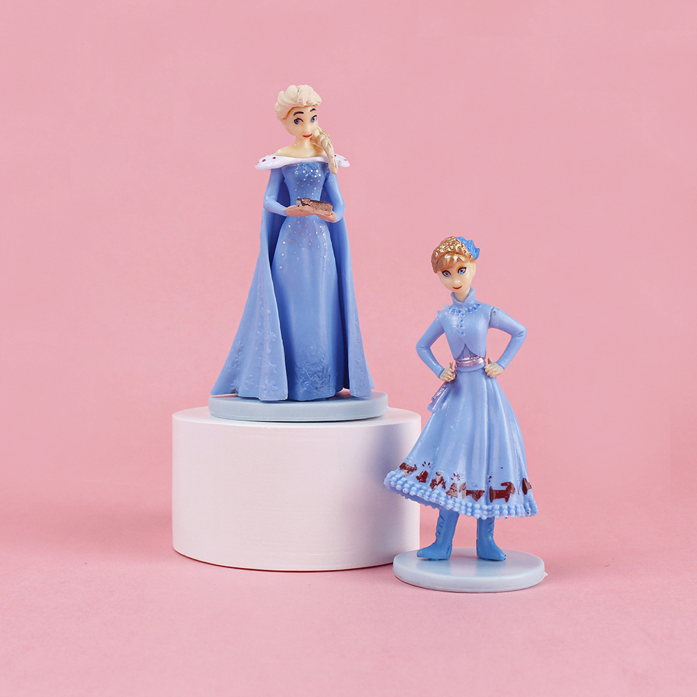 DISNEY Set 5 Mô Hình Nhân Vật Phim Frozen 10cm Trang Trí Bánh Kem