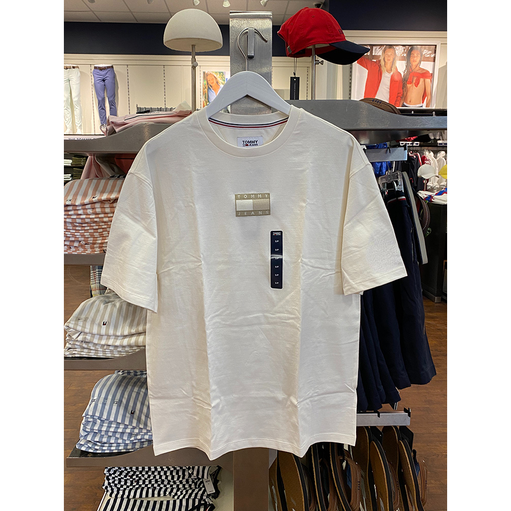 Áo Thun Cotton Cổ Tròn Ngắn Tay In Logo Sau Lưng Thời Trang Unisex Cá Tính