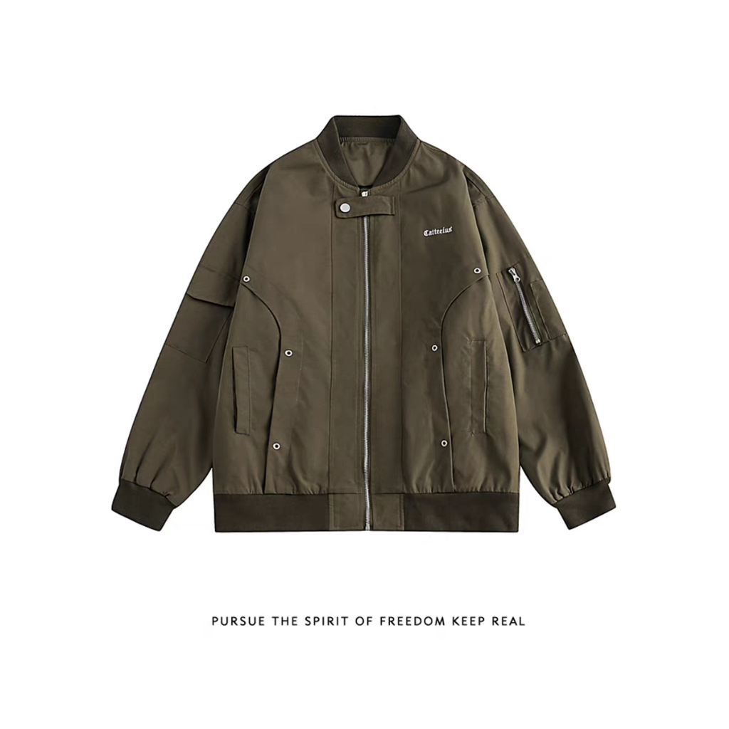 Áo Khoác Bomber Phong Cách Bóng Chày Thời Trang Retro Nhật Bản