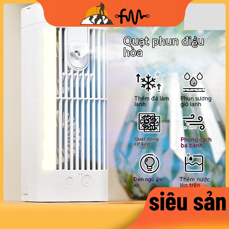 Quạt Điều Hòa Không Khí Để Bàn Chạy Pin 3600mAh Tiện Dụng