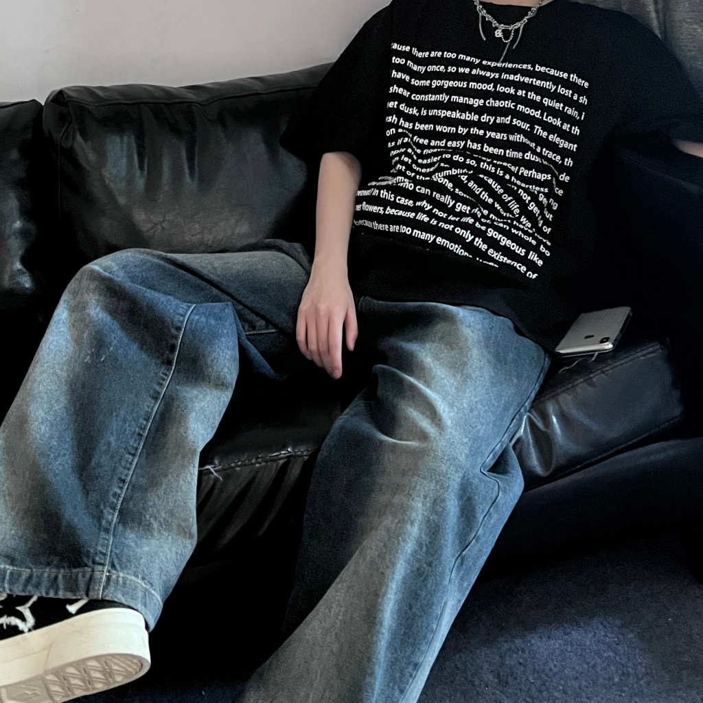 Áo Thun Tay Ngắn Cổ Tròn In Hình Phong Cách Đường Phố Mỹ Thời Trang Mùa Hè Mới Cho Nam