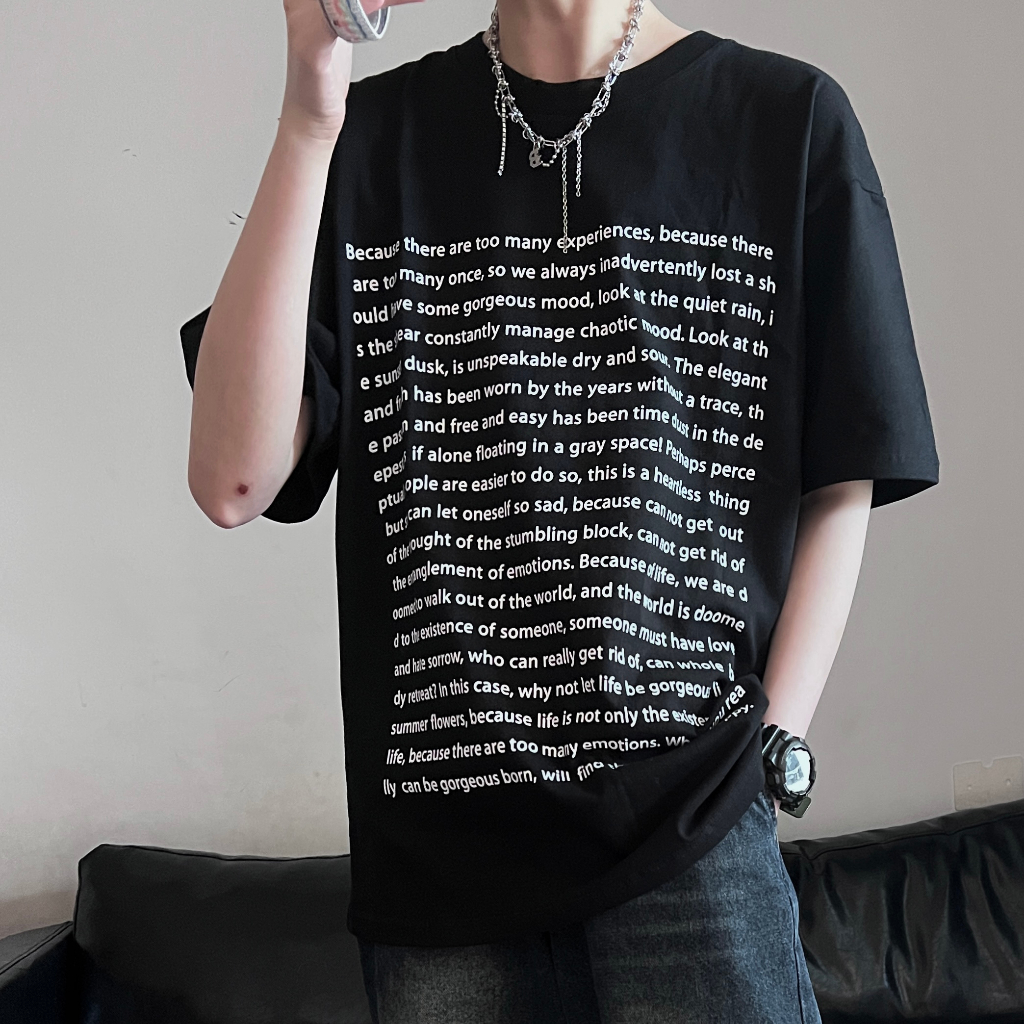 Áo Thun Tay Ngắn Cổ Tròn In Hình Phong Cách Đường Phố Mỹ Thời Trang Mùa Hè Mới Cho Nam