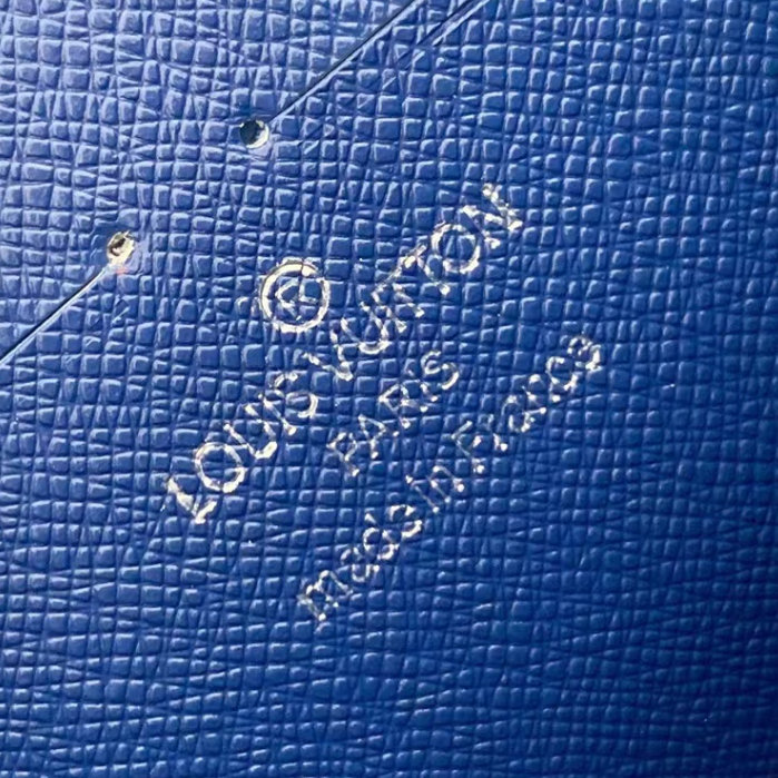 Ví Đựng Thẻ Bằng Vải Denim 100% Chính Hãng Có Khóa Kéo Hiệu LV Louis Vuitton 60017