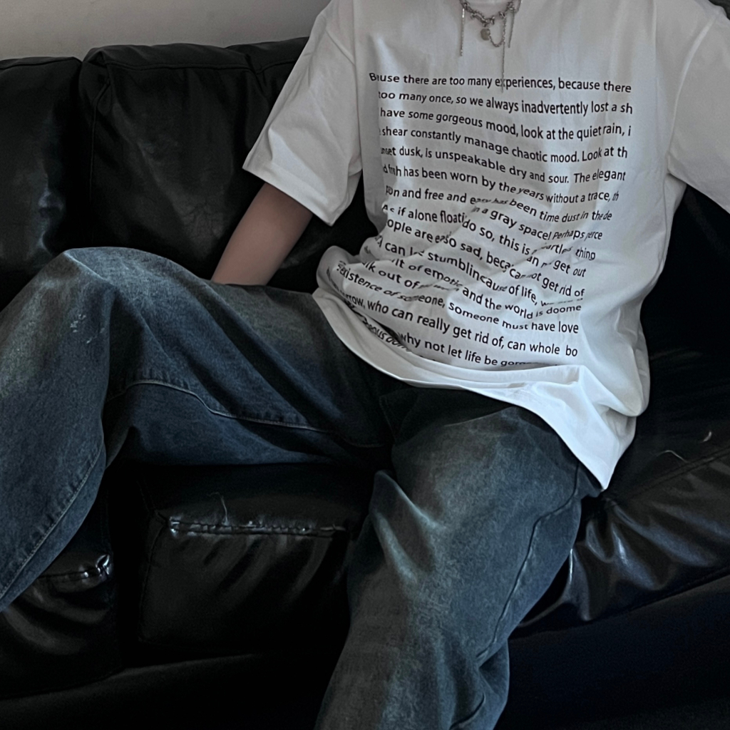 Áo Thun Tay Ngắn Cổ Tròn In Hình Phong Cách Đường Phố Mỹ Thời Trang Mùa Hè Mới Cho Nam