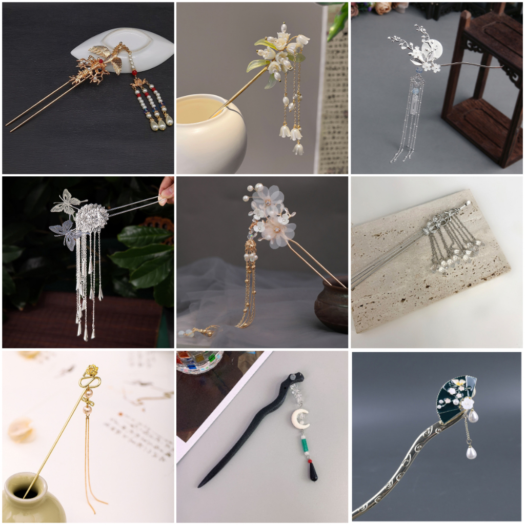 GETNOIVAS Trâm Cài Tóc Hình Hoa Đính Ngọc Trai Nhân Tạo Thời Trang