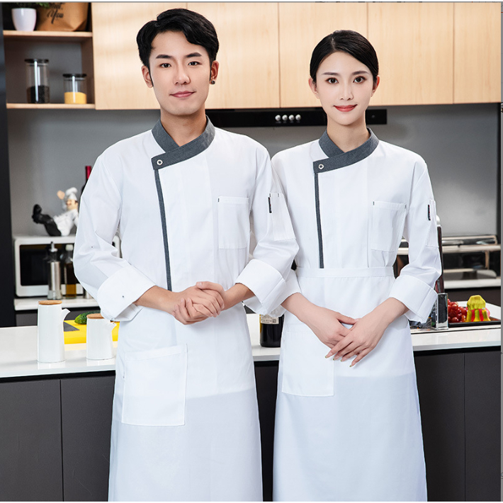 Đồng Phục Đầu Bếp Màu Đen Tay Ngắn Chống Thấm Nước Dành Cho Nam Và Nữ