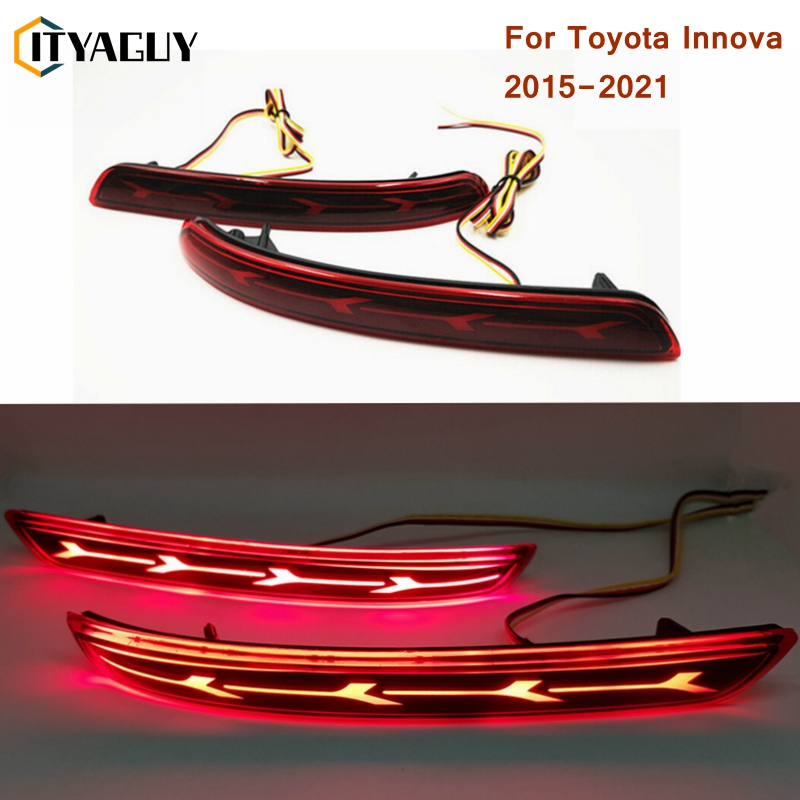 1 Cặp Đèn Pha Led 3 Chức Năng Cho Innova Crysta 2016-2019 1 Cặp Đèn LED Đa Năng Gắn Đuôi Xe Hơi Toyota Innova 2016 2017 2018 2019 2020 2021