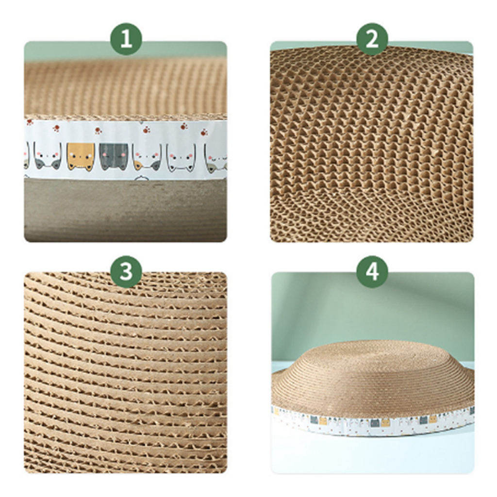 Bàn cào móng cho mèo 35*8cm - Ổ cào móng hình tròn cho mèo chống trầy xước